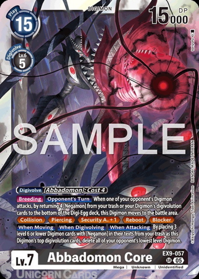 EX9-057 Abbadomon Core : Super Rare Digimon Card : EX09: Versus