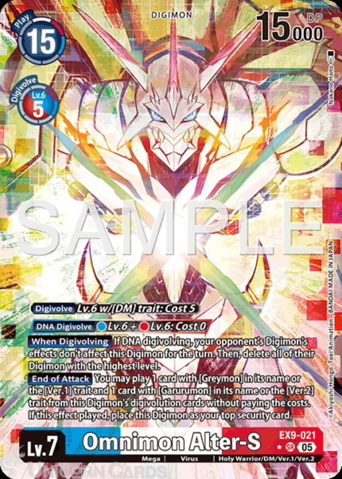 EX9-021 Omnimon Alter-S : Super Rare Alternative Art Digimon Card