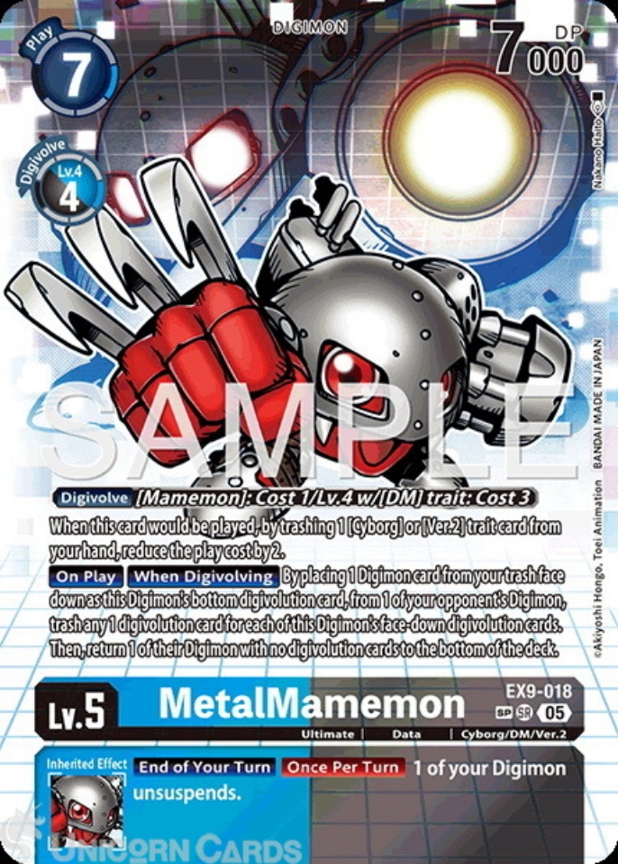 EX9-018 MetalMamemon : Special Rare Digimon Card : EX09