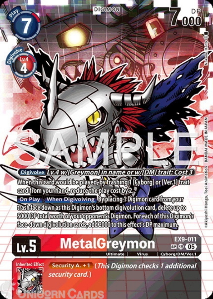 メタルグレイモン EX9-011 SP VERSUS MONSTERS デジカ メタルグレイモン EX9-011 SP VERSUS MONSTERS デジカ