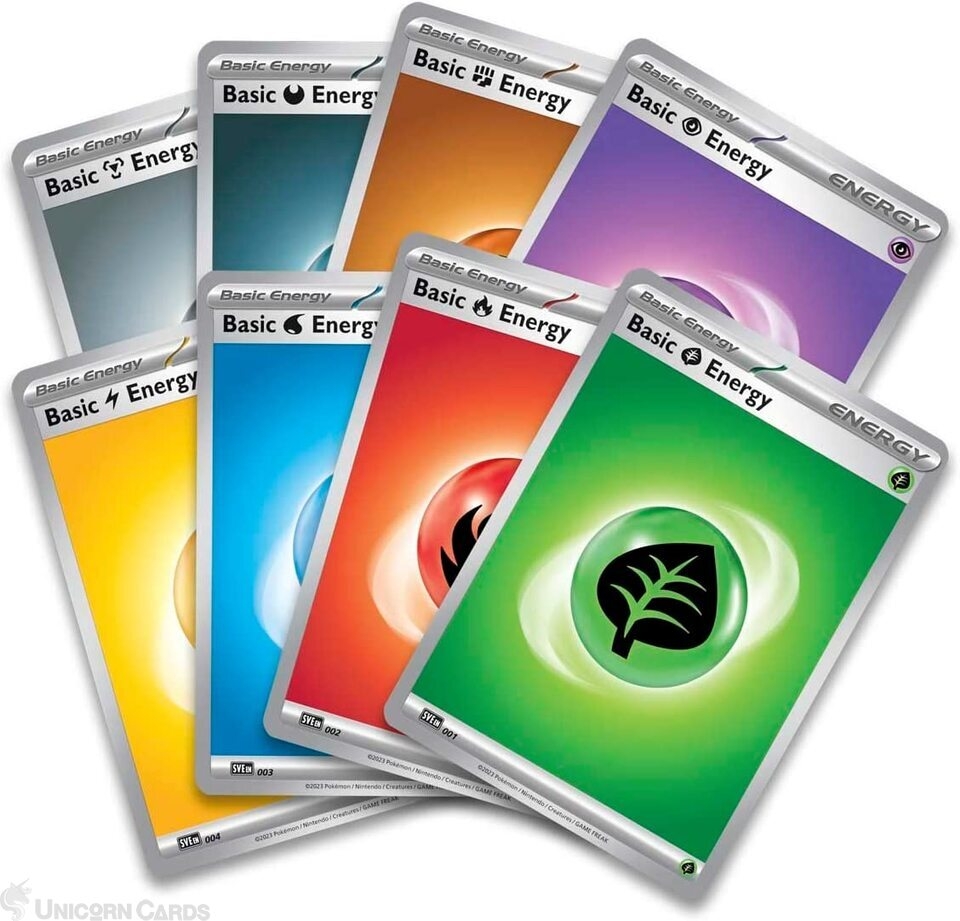 thumbnail image 2 of Pokemon TCG Energy Cards Lot – 45 Grass, Fighting, Fairy, Fire, Water – Factory Sealed 2 of 5