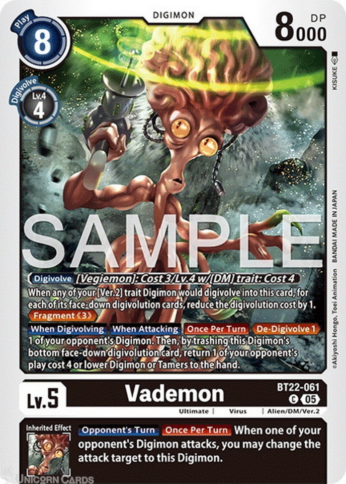 BT22-061 Vademon : Common Digimon Card : BT22: Cyber Eden:: Unicorn Cards -  YuGiOh!, Pokemon, Digimon and MTG TCG Cards for Players and Collectors.