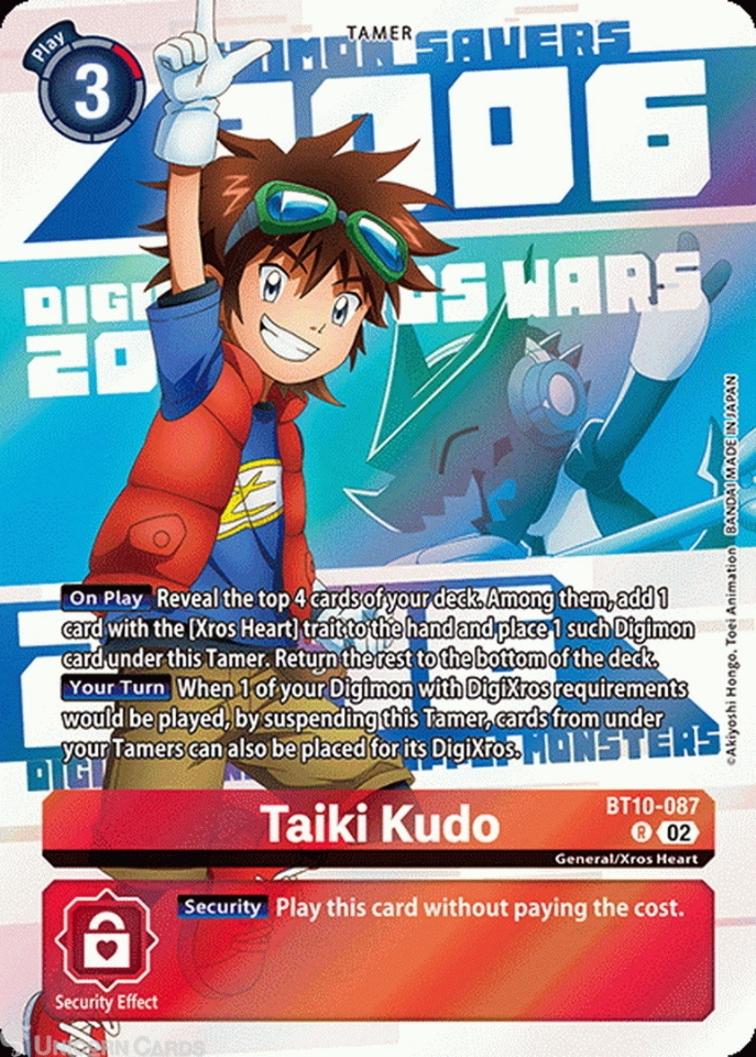 BT10-087 Taiki Kudo : Rare Digimon Card : PB-20: DIGIMON ANIMATION