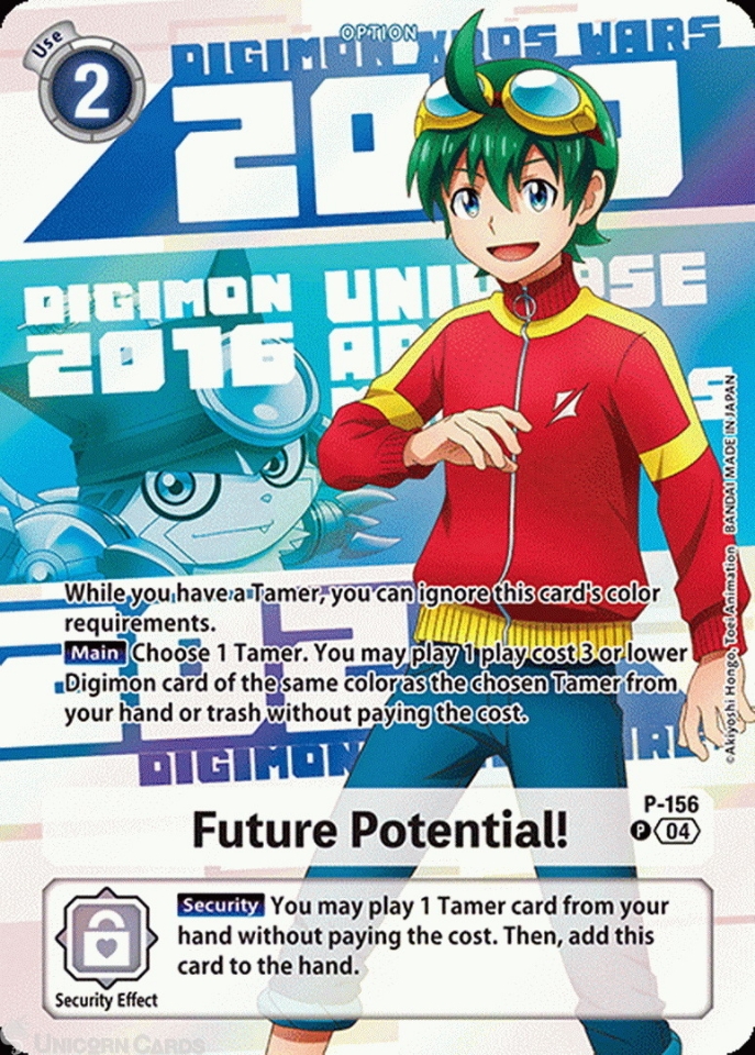 P-156 Future Potential! : Promo Digimon Card : PB-20: DIGIMON