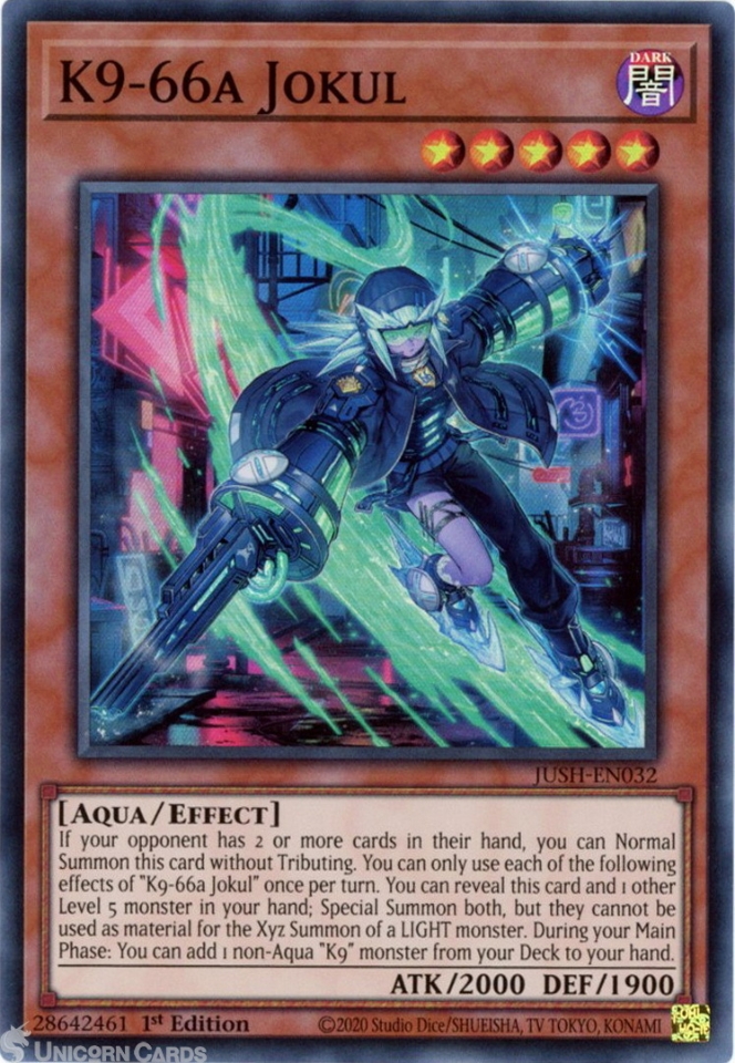 JUSH-EN032 K9-66a Jokul : Super Rare 1st Edition Mint YuGiOh Card:: Unicorn  Cards - YuGiOh!, Pokemon, Digimon and MTG TCG Cards for Players and  Collectors.