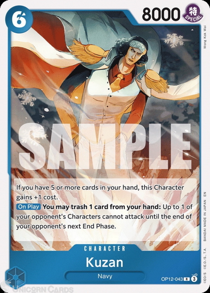 OP12-043 Kuzan : Rare English One Piece TCG Card : OP12: Legacy of