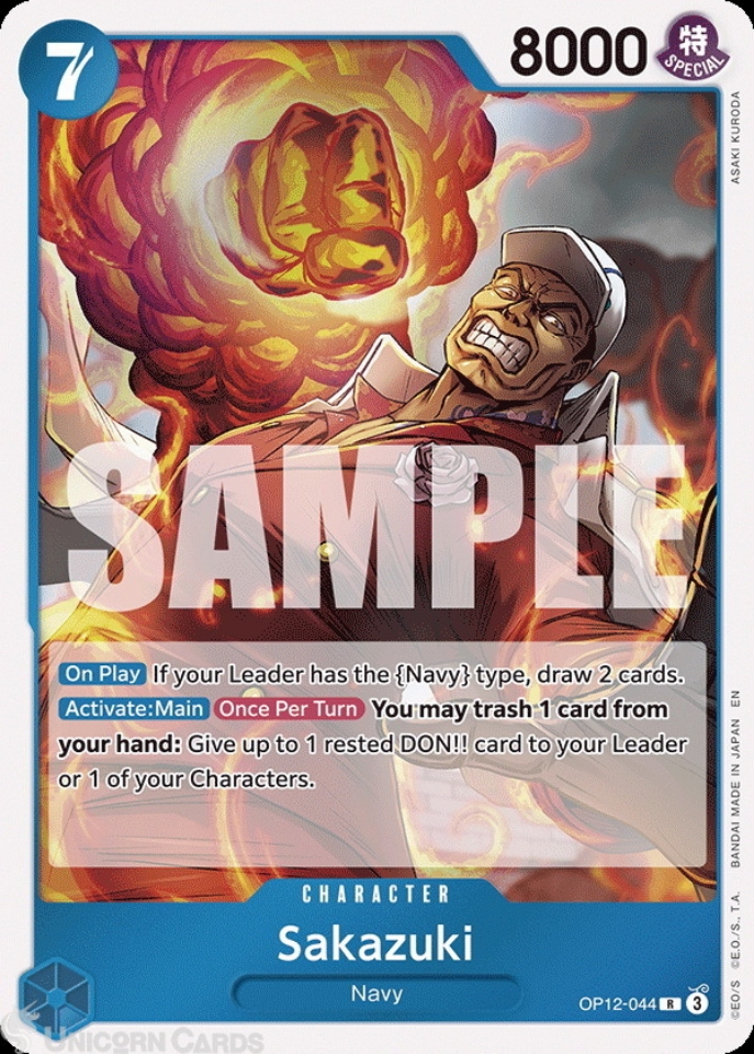 OP12-044 Sakazuki : Rare English One Piece TCG Card : OP12: Legacy