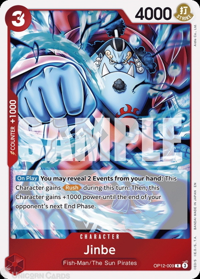 OP12-009 Jinbe : Rare English One Piece TCG Card : OP12: Legacy of
