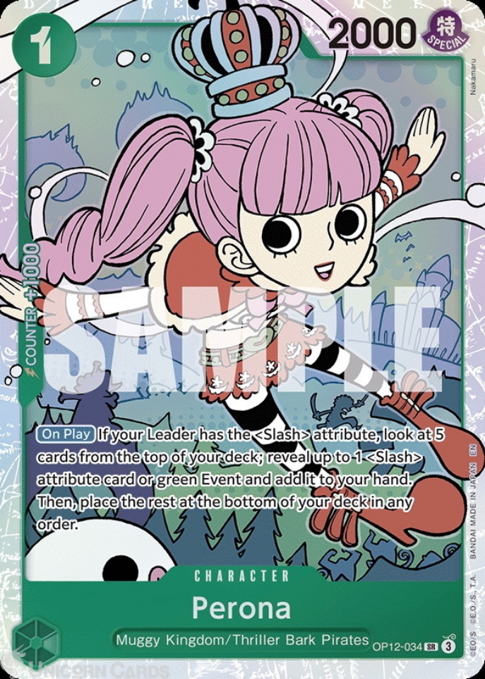 OP12-034 Perona : Super Rare English One Piece TCG Card : OP12