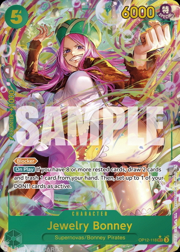 ワンピース カードゲーム 2025 ONE PIECE OP12 JP JEWELRY BONNEY Jewelry Bonney OP12-118 SEC Legacy of the Master - ONE PIECE Card