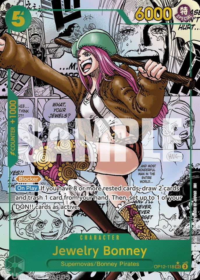 ワンピース カードゲーム 2025 ONE PIECE OP12 JP JEWELRY BONNEY Jewelry Bonney SEC OP12-118 Legacy of the Master One Piece