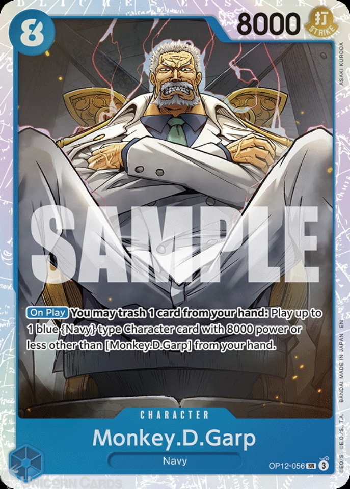 OP12-056 Monkey.D.Garp : Super Rare English One Piece TCG Card