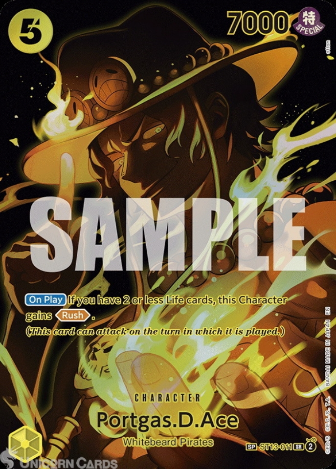 ST13-011 Portgas.D.Ace : SP Special Card English One Piece TCG