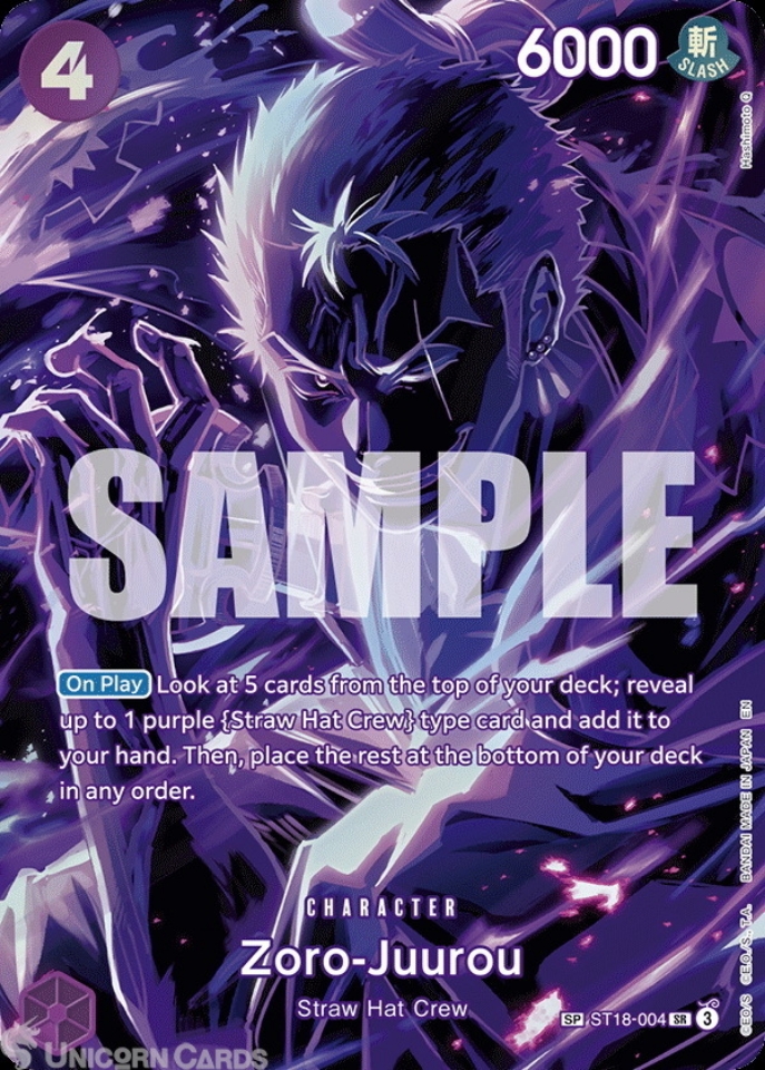 ST18-004 Zoro-Juurou : SP Special Card English One Piece TCG Card
