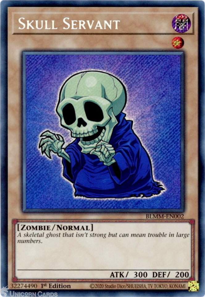 BLMM-EN002 Skull Servant : Secret Rare 1st Edition Mint YuGiOh