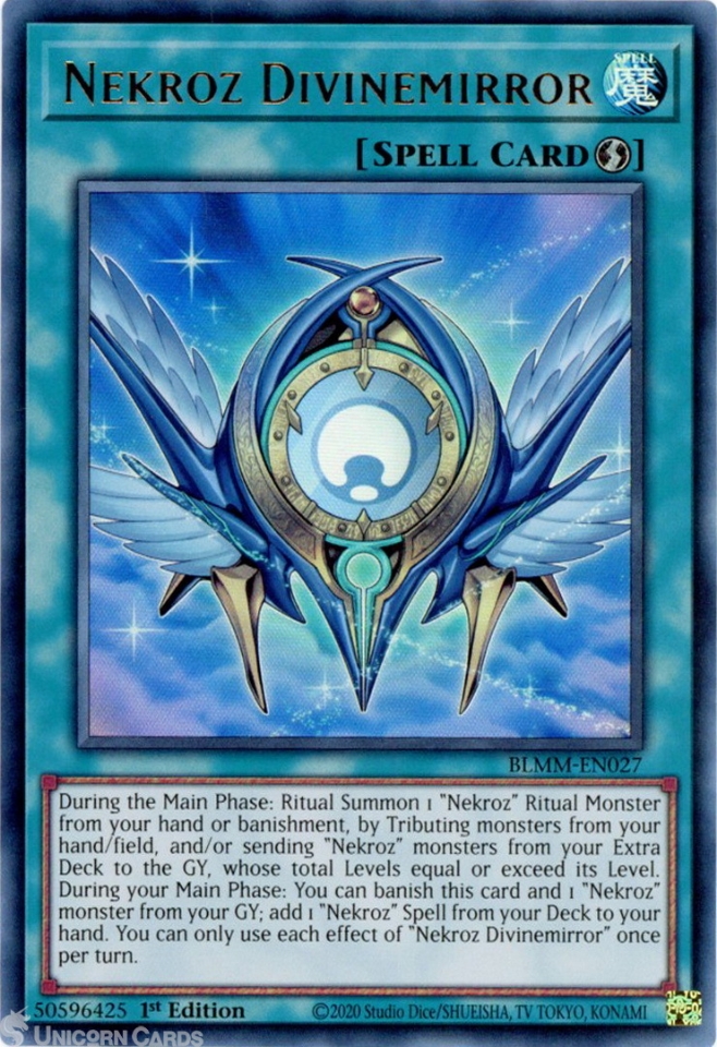 BLMM-EN027 Nekroz Divinemirror : Ultra Rare 1st Edition Mint YuGiOh Card::  Unicorn Cards - YuGiOh!, Pokemon, Digimon and MTG TCG Cards for Players and  Collectors.