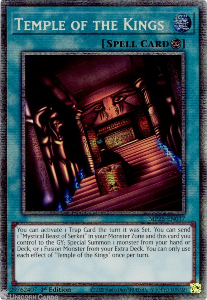 MP25-EN017 Temple of the Kings : Starlight Rare 1st Edition Mint YuGiOh Card::  Unicorn Cards - YuGiOh!, Pokemon, Digimon and MTG TCG Cards for Players and  Collectors.
