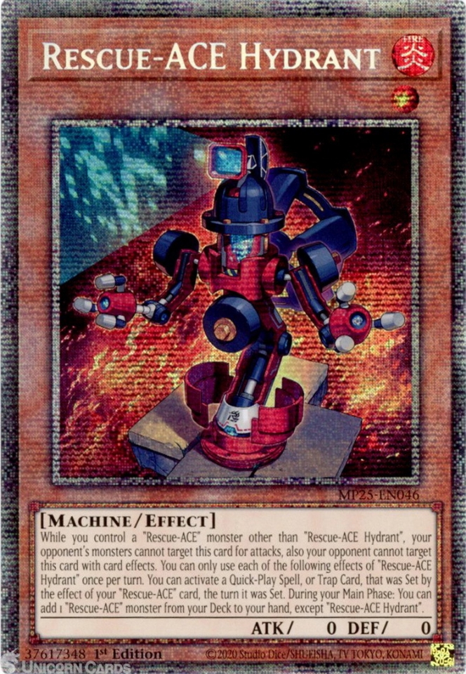 MP25-EN046 Rescue-ACE Hydrant : Starlight Rare 1st Edition Mint YuGiOh ...