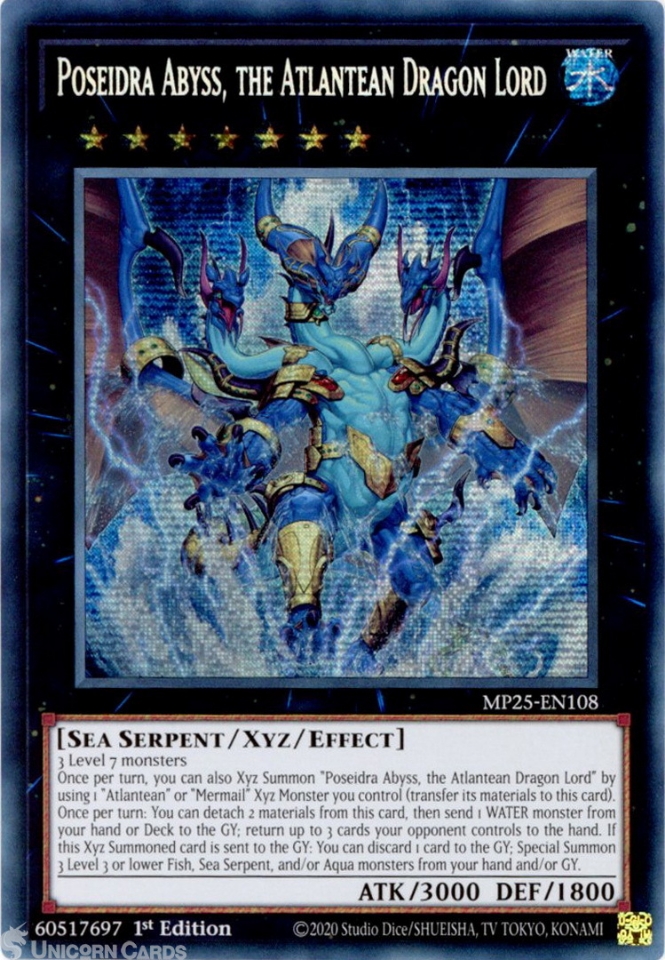 MP25-EN108 Poseidra Abyss, the Atlantean Dragon Lord : Prismatic