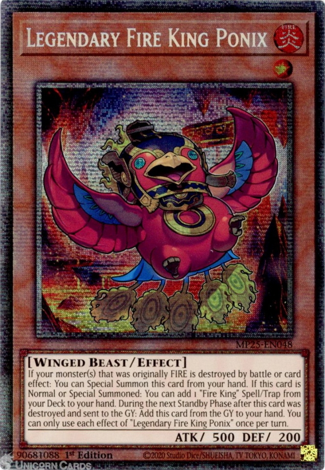 MP25-EN048 Legendary Fire King Ponix : Starlight Rare 1st Edition