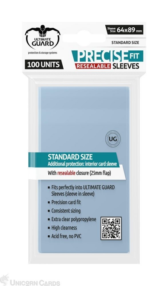 Ultimate Guard Precise-Fit Standard Size Resealable Sleeves - Transparent  (100pk) :: Digimon/Pokemon/One Piece/MTG Cards:: Unicorn Cards - YuGiOh!,  Pokemon, Digimon and MTG TCG Cards for Players and Collectors.