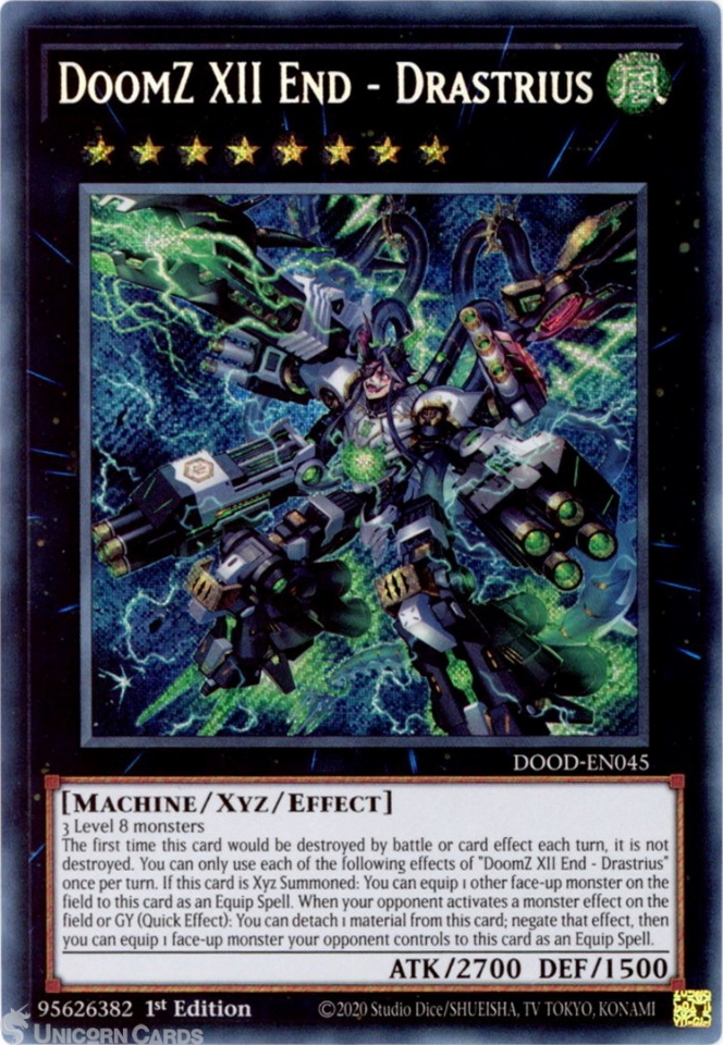 DOOD-EN045 DoomZ XII End - Drastrius : Secret Rare 1st Edition Mint ...