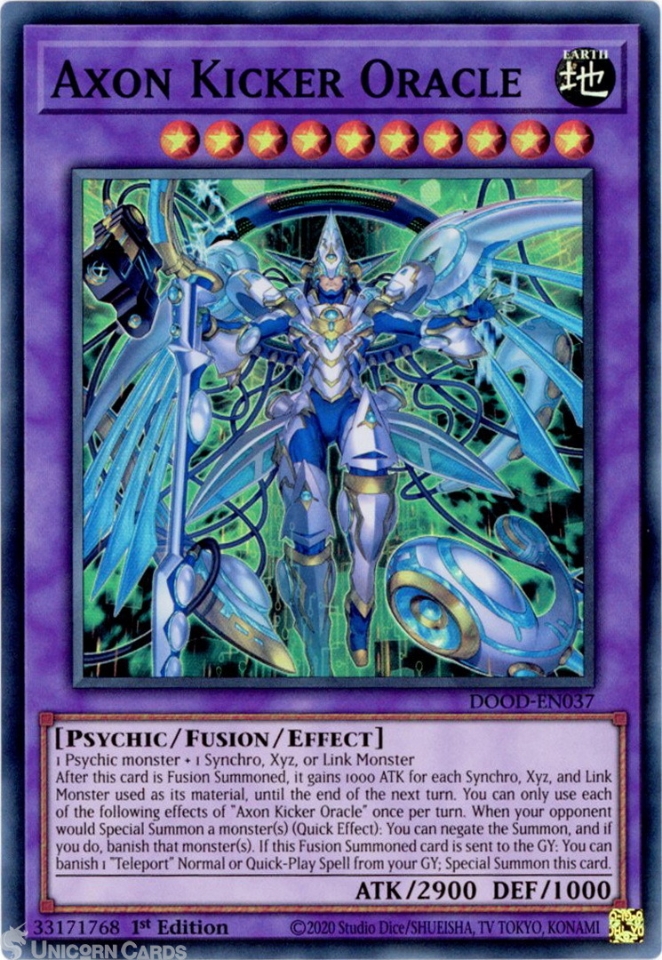 DOOD-EN037 Axon Kicker Oracle : Super Rare 1st Edition Mint YuGiOh