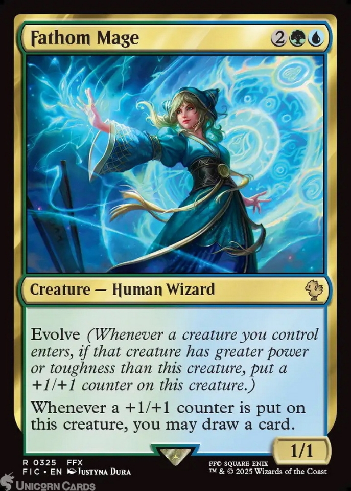 Fathom Mage : Mint MTG Card : Final Fantasy Commander Decks:: Unicorn ...
