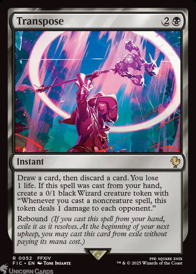 Transpose : Mint MTG Card : Final Fantasy Commander Decks:: Unicorn Cards -  YuGiOh!, Pokemon, Digimon and MTG TCG Cards for Players and Collectors.