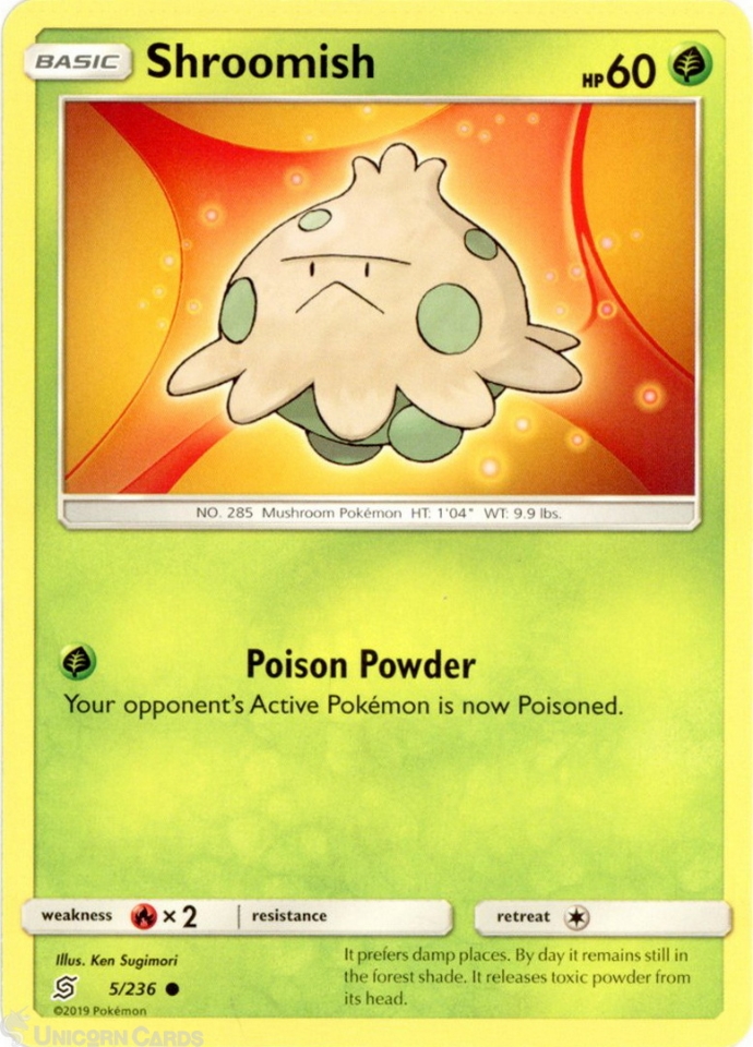 Shroomish 5/236 : Common Mint/Near Mint Pokemon Card : SM11: Unified ...