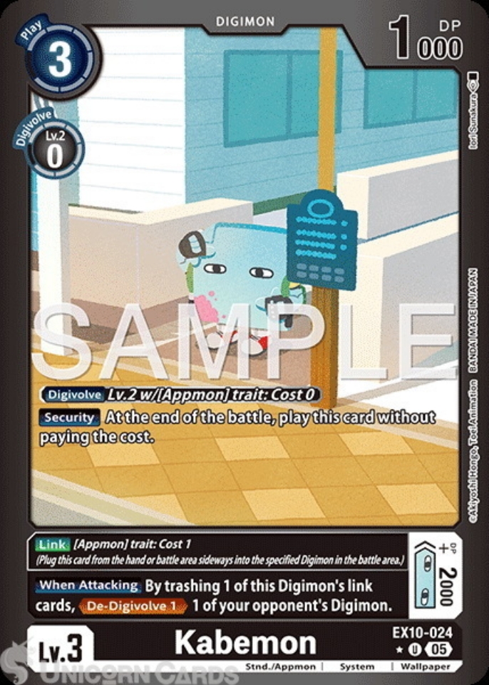 EX10-024 Kabemon : Limited Uncommon Foil Digimon Card : EX10: Sinister ...
