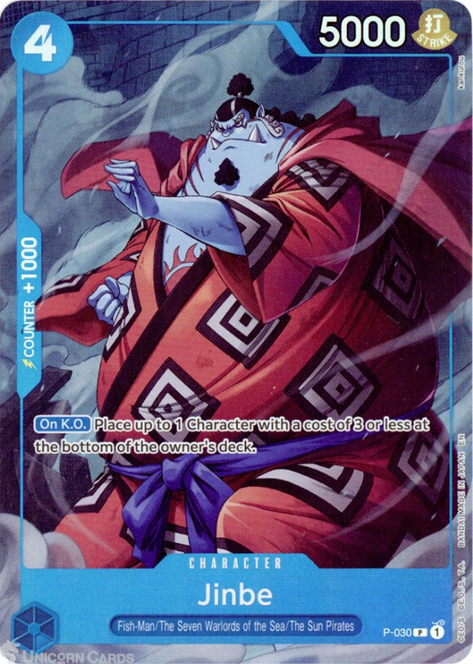 P-030 Jinbe : Promo Foil English One Piece TCG Card : Seven