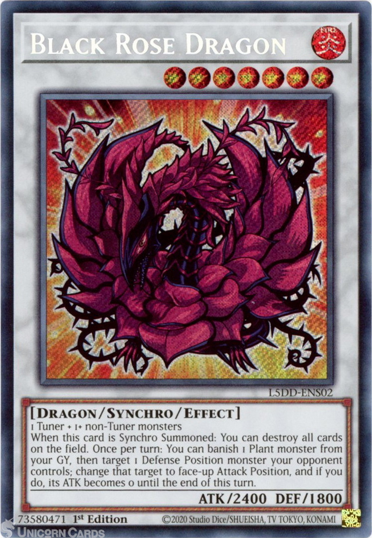 Black Rose Dragon TN23-EN014 Quarter Century Secret Rare YuGiOh Card NM