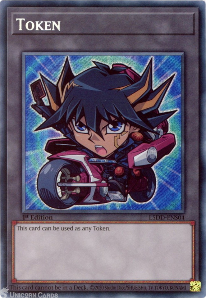 L5DD-ENS04 Yusei Token : Secret Rare 1st Edition Mint YuGiOh Card