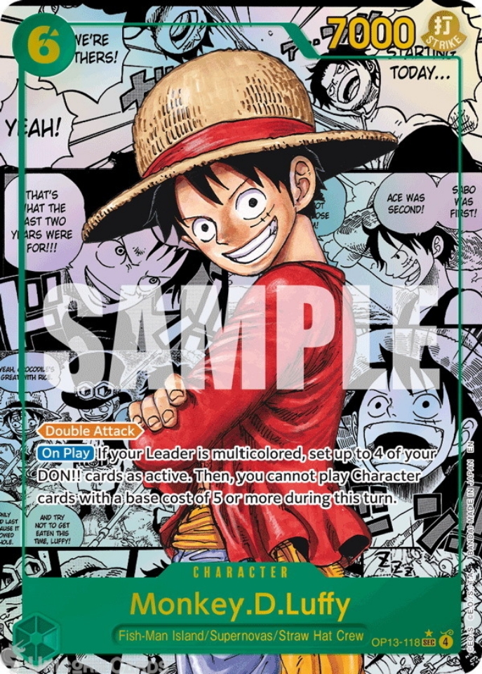 OP13-118 Monkey.D.Luffy : Secret Rare Alternative Art Manga