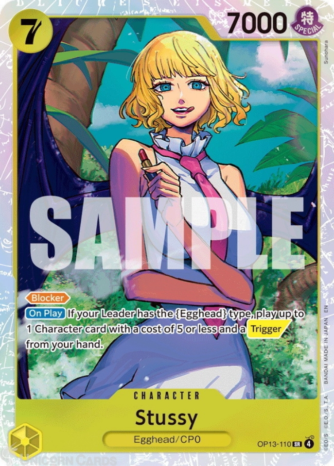 OP13-110 Stussy : Super Rare English One Piece TCG Card : OP13