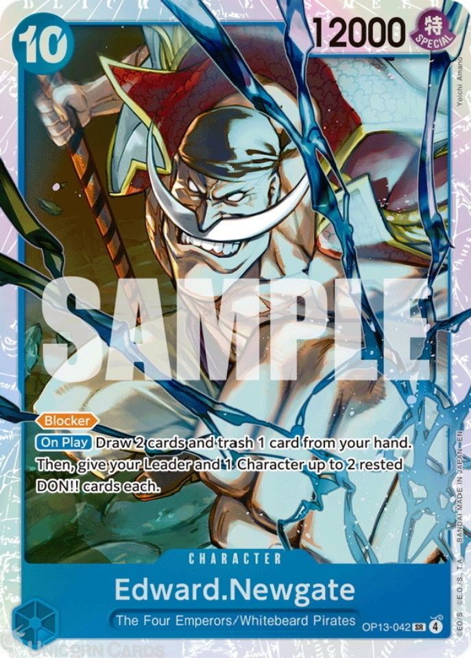 OP13-042 Edward.Newgate : Super Rare English One Piece TCG Card