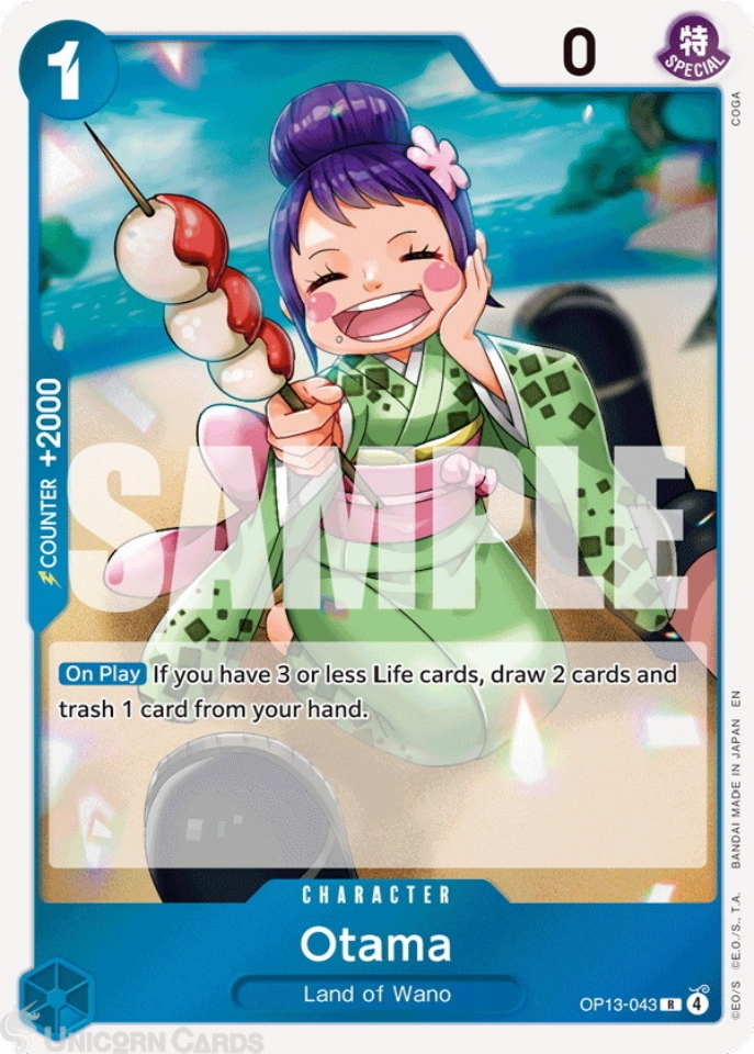 OP13-043 Otama : Rare English One Piece TCG Card : OP13: Carrying