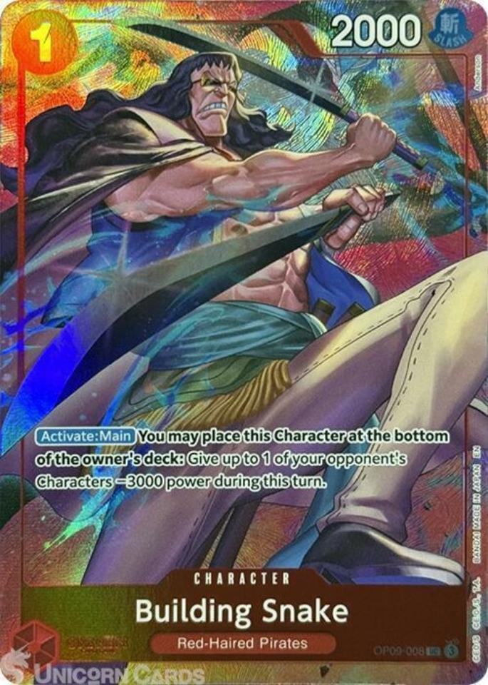 OP09-008 Building Snake : Uncommon Promo Foil English One Piece