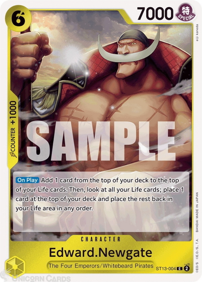 ST13-004 Edward.Newgate : Common Non-Foil English One Piece TCG Card ...