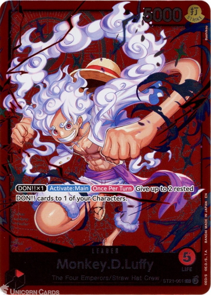ST21-001 Monkey.D.Luffy : Leader Foil English One Piece TCG Card