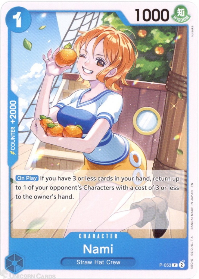 P-053 Nami : Promo Non-Foil English One Piece TCG Card : LD01: Learn ...