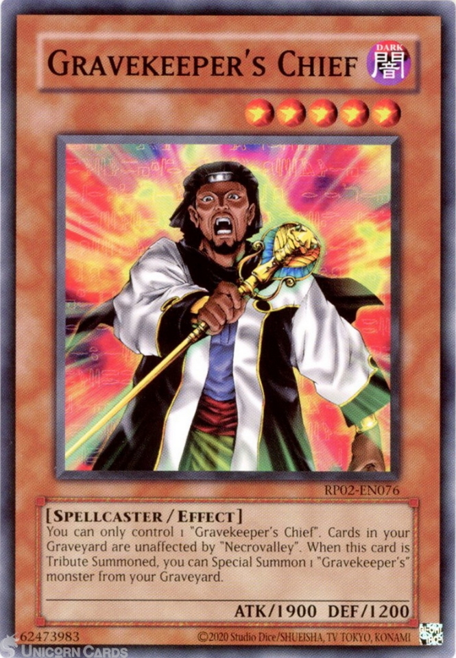 RP02-EN076 Gravekeeper's Chief : Common UNL Edition Mint YuGiOh Card ...