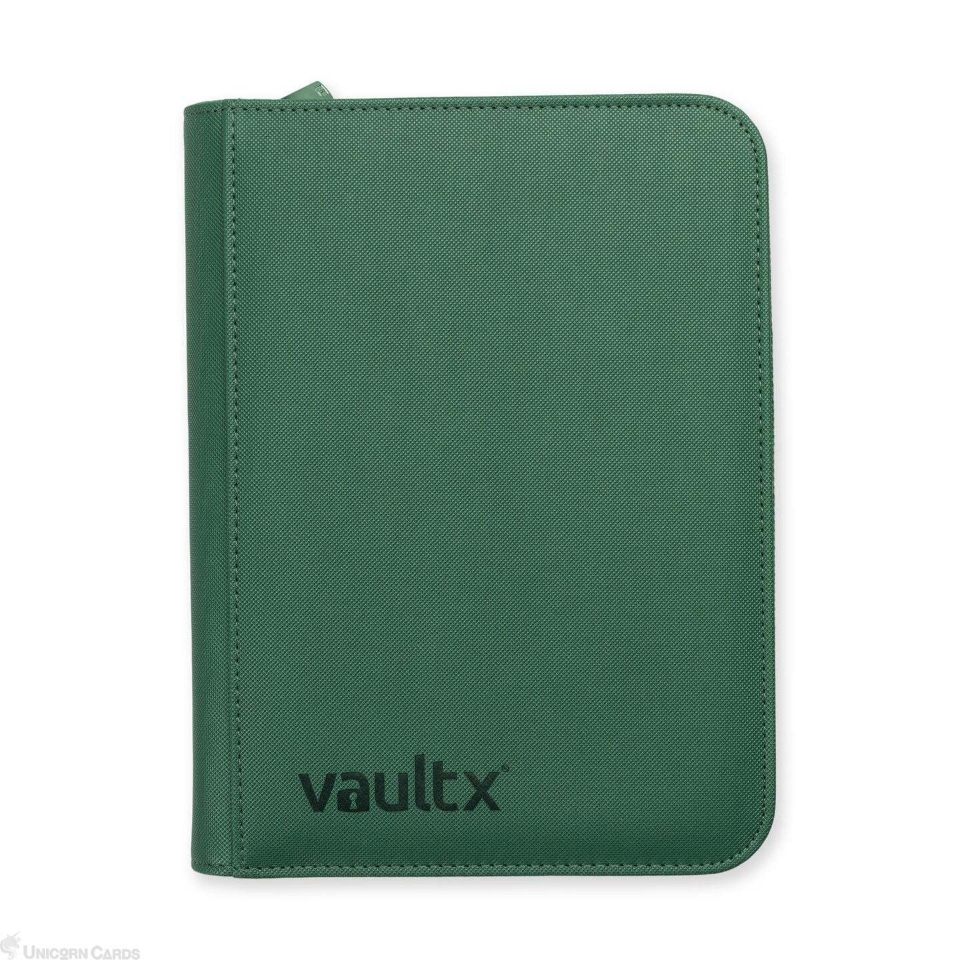 Vault X: Premium 4-Pocket Exo-Tec® Zip Binder - Metallic Green : 20 ...