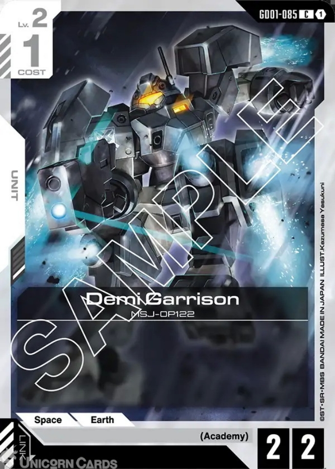 GD01-085 Demi Garrison : C Gundam TCG Card : GD01: Newtype Rising ...