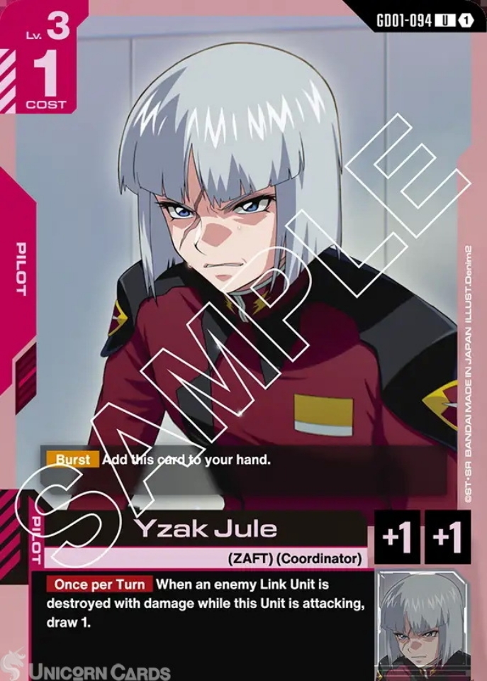 GD01-094 Yzak Jule : UC Gundam TCG Card : GD01: Newtype Rising
