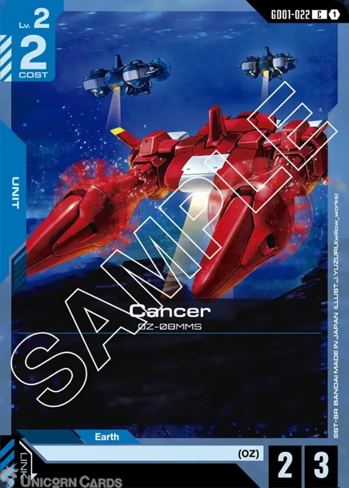 GD01-022 Cancer : C Gundam TCG Card : GD01: Newtype Rising:: Unicorn ...