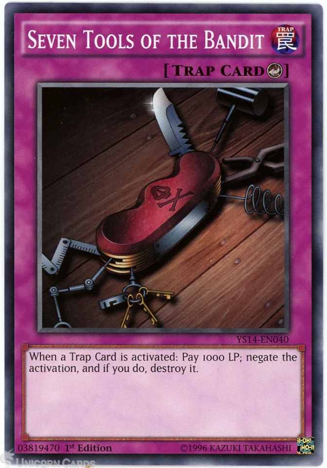 YS14-EN040 Seven Tools of the Bandit 1st Edition Mint YuGiOh Card