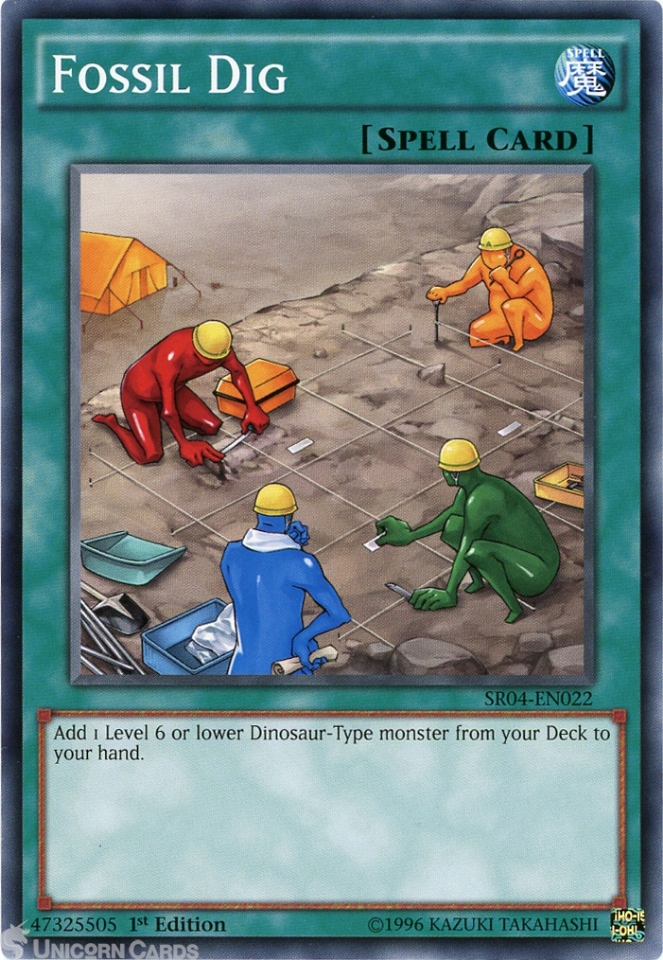 SR04-EN022 Fossil Dig 1st Edition Mint YuGiOh Card:: Unicorn Cards ...