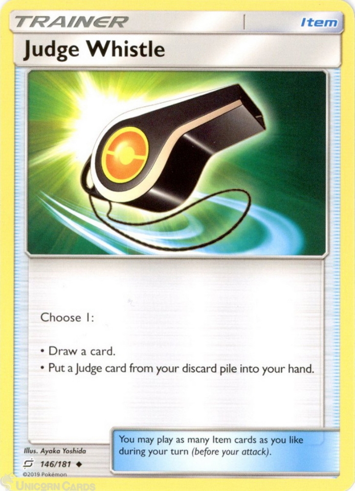 Judge Whistle 146/181 : Uncommon Mint/Near Mint Pokemon Card : SM09 ...